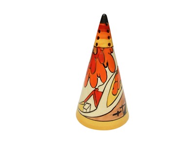 Lot 1119 - Clarice Cliff Bizarre range Fantasque conical sugar caster