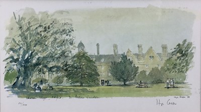 Lot 163 - Hugh Casson (1910-1999): lithograph, Wadham College, Oxford, signed and numbered in pencil, 40x22cm