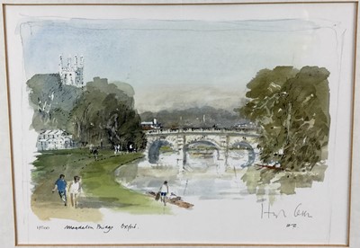 Lot 164 - Hugh Casson (1910-1999): lithograph, Magdalen Bridge, Oxford, signed and numbered 1/500, 35x25cm