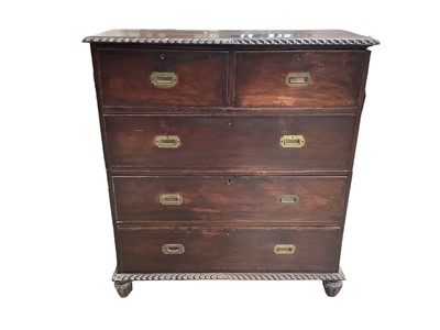 Lot 1685 - 19th century campaign chest