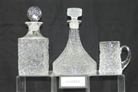 Lot 2181 - Set of four Whitefriars glass squared...