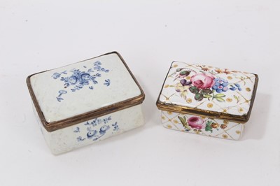 Lot 960 - Two 18th / 19th century Staffordshire enamel boxes