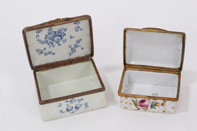 Lot 960 - Two 18th / 19th century Staffordshire enamel boxes