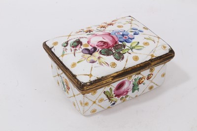 Lot 960 - Two 18th / 19th century Staffordshire enamel boxes