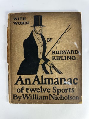 Lot 1188 - William Nicholson: 'An Almanac of Twelve Sports, Words by Rudyard Kipling', London, William Heinemann, 1898, 1st edition