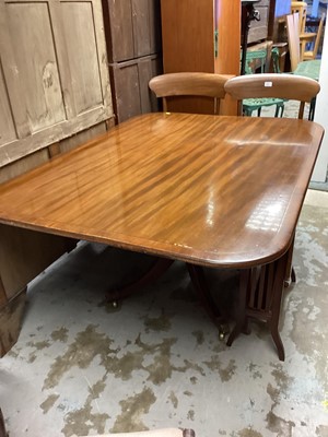 Lot 1294 - George III breakfast table with rectangular top standing on four splay reeded legs