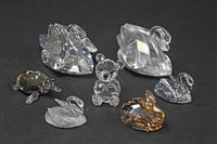 Lot 2190 - Group of Swarovski crystal animal ornaments -...