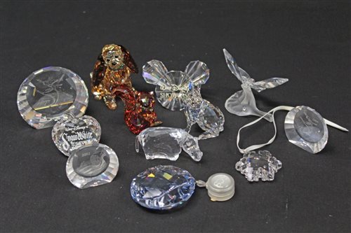 Lot 2192 - Group of Swarovski crystal animals, award...