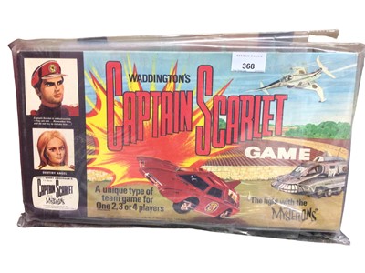 Lot 368 - Waddington's Captain Scarlet Board Game The Fight with the Mystrons, boxed & Vivid Imaginations S.P.V. Spectrum Pursuit Vehicle on card backing (2)