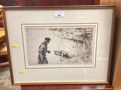 Lot 349 - Arthur Briscoe (1873-1943) signed etching in glazed gilt frame 'Bucko Mate', signed and numbered 58/75.