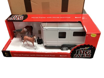 Lot 378 - Britons Big Farm 1:16 Scale Horse & Trailer No.42846, Playmobil Noah's Ark No.5276, Country Farm 1:32 Scale Playset & ELV Safari Vet Set, all boxed (4)