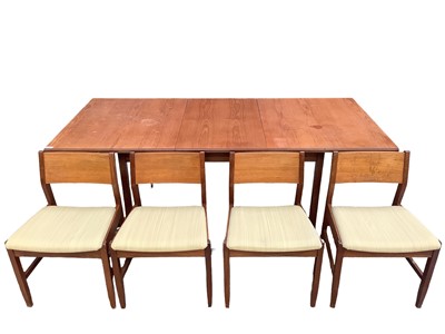 Lot 1631 - 1960s teak table and set of four chairs by Windsor and Newton