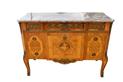 Lot 1632 - Fine quality Scandinavian inlaid and gilt metal mounted commode