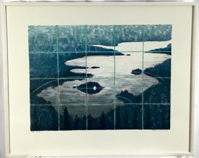 Lot 382 - Sten Duner (b. 1931) lithograph, untitled, signed and dated 1986, 19/XX, 44cm x 58cm in glazed frame