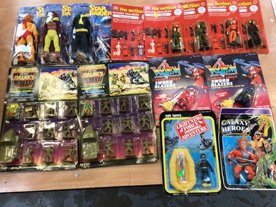 Lot 1822 - Selection of various blister packs including Mr Action, Galaxy Heroes, Action models, Lost World of Warlord and others (Qty)