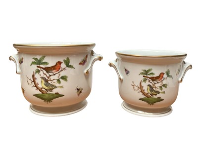 Lot 1135 - Two Herend porcelain cache pots