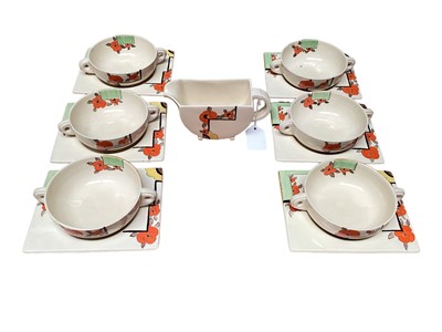 Lot 1102 - Clarice Cliff Bizarre range dinner service