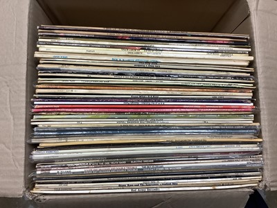 Lot 2239 - Two boxes of LP records including Freddie King, Stevie Ray Vaughan, Albert King, Georgie Fame and some classical albums
