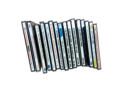 Lot 2244 - Two boxes of CDs featuring a range of musical genres including Jazz, Blues, Rock n Roll etc, together with a box of LP records of stage productions and soundtracks (3 boxes in total)