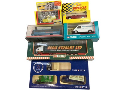 Lot 1896 - Die Cast collection of Llado, Corgi, boxed models in three boxes together with glazed display cabinets.