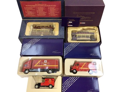 Lot 1896 - Die Cast collection of Llado, Corgi, boxed models in three boxes together with glazed display cabinets.