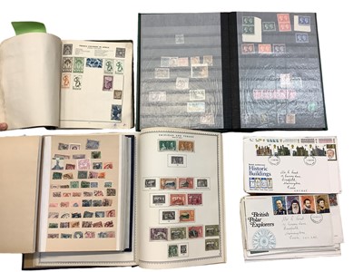 Lot 1484 - Stamps G.B. & world selection in albums and loose including G.B. FDC's, catalogues etc. (2 boxes)