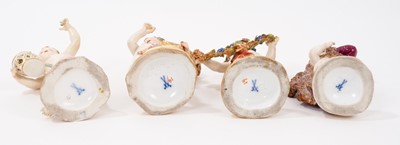 Lot 111 - A set of four Meissen figures representing the seasons