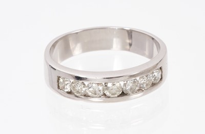 Lot 825 - Diamond half eternity ring