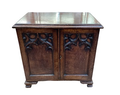 Lot 1688 - Victorian Gothic table cabinet