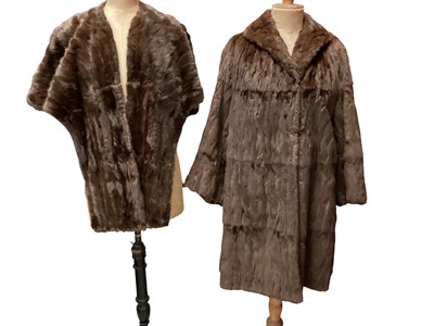 Lot 2085 - Squirrel fur coat and wrap, collection of fur stoles, hats including red fox fur and faux fur gilet.