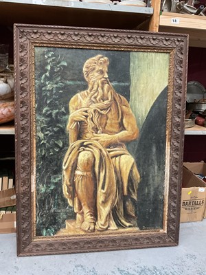 Lot 528 - 20th century English school oil on board study of Zeus, signed Dennis and dated 1970