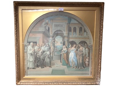 Lot 329 - Framed engraving after Raphael, total size 69cm squared