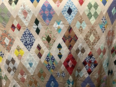 Lot 2082 - Two mid to late 20th century patchwork quilts