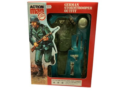 Lot 33 - Palitoy Action Man (c1980's) German Stormtrooper, SAS & Parachute Outfits, in packaging (3)