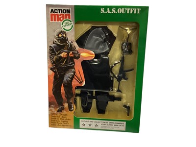 Lot 33 - Palitoy Action Man (c1980's) German Stormtrooper, SAS & Parachute Outfits, in packaging (3)