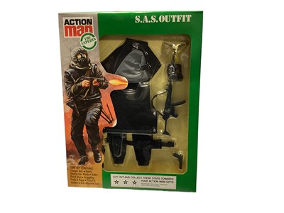 Lot 34 - Palitoy Action Man (c1980's) Mountain & Artic, SAS & Sabotage Outfits, in packaging (3)