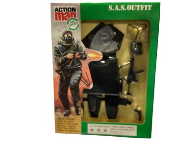 Lot 35 - Palitoy Action Man (c1980's) Mountain& Artic, SAS & Parachute Regiment Outfits, in packaging (3)