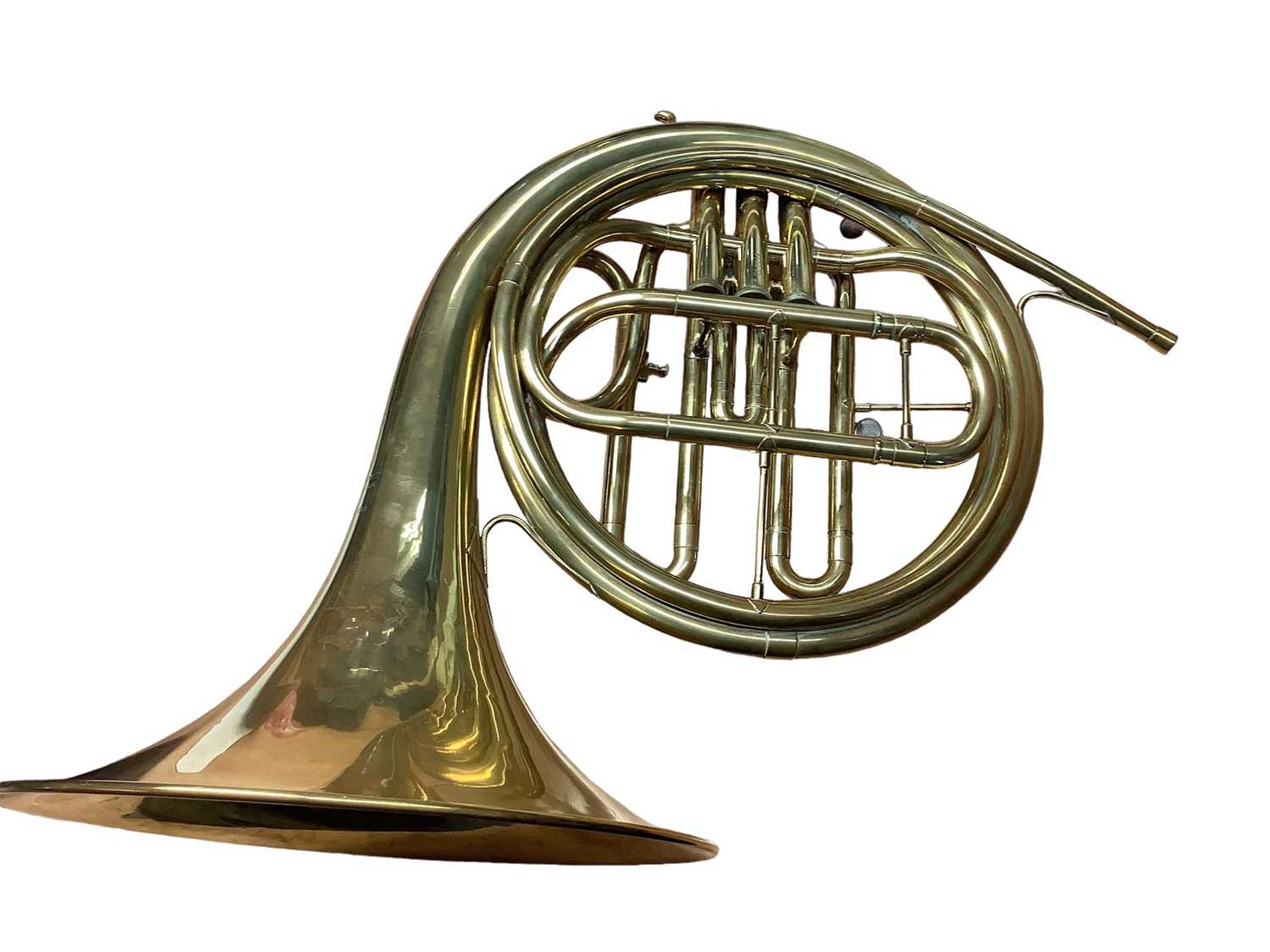 Lot 2218 Brass French horn in case Lot 2218 Brass French horn in case