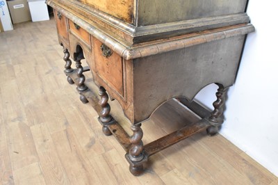 Lot 1563 - Early 18th century walnut chest on stand