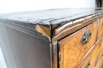 Lot 1563 - Early 18th century walnut chest on stand