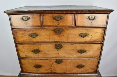 Lot 1563 - Early 18th century walnut chest on stand