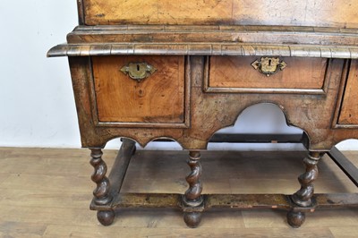 Lot 1563 - Early 18th century walnut chest on stand