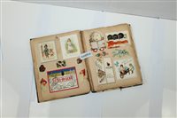 Lot 2449 - Victorian / Edwardian album of greeting Carsds...