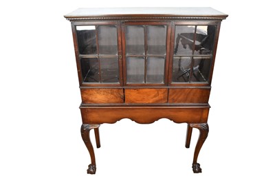 Lot 1559 - Georgian and later mahogany cabinet on stand