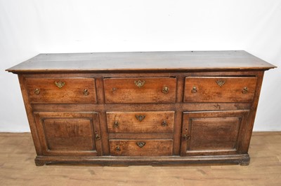 Lot 1564 - Georgian oak dresser base