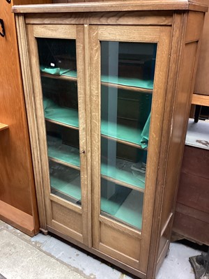 Lot 1366 - Early 20th century French oak panelled bookcase