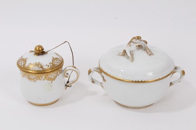 Lot 216 - Sèvres chocolate pot and cover and Sèvres sucrier and cover