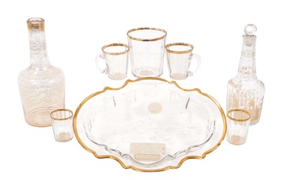 Lot 241 - 18th century French glass liqueur set