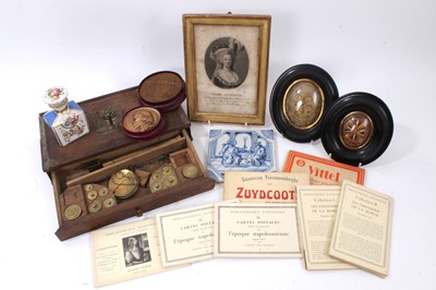 Lot 1067 - 19th century French cased scales and other items