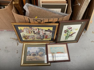 Lot 503 - Collection of mixed pictures to include watercolours, oils and others (1 large box).